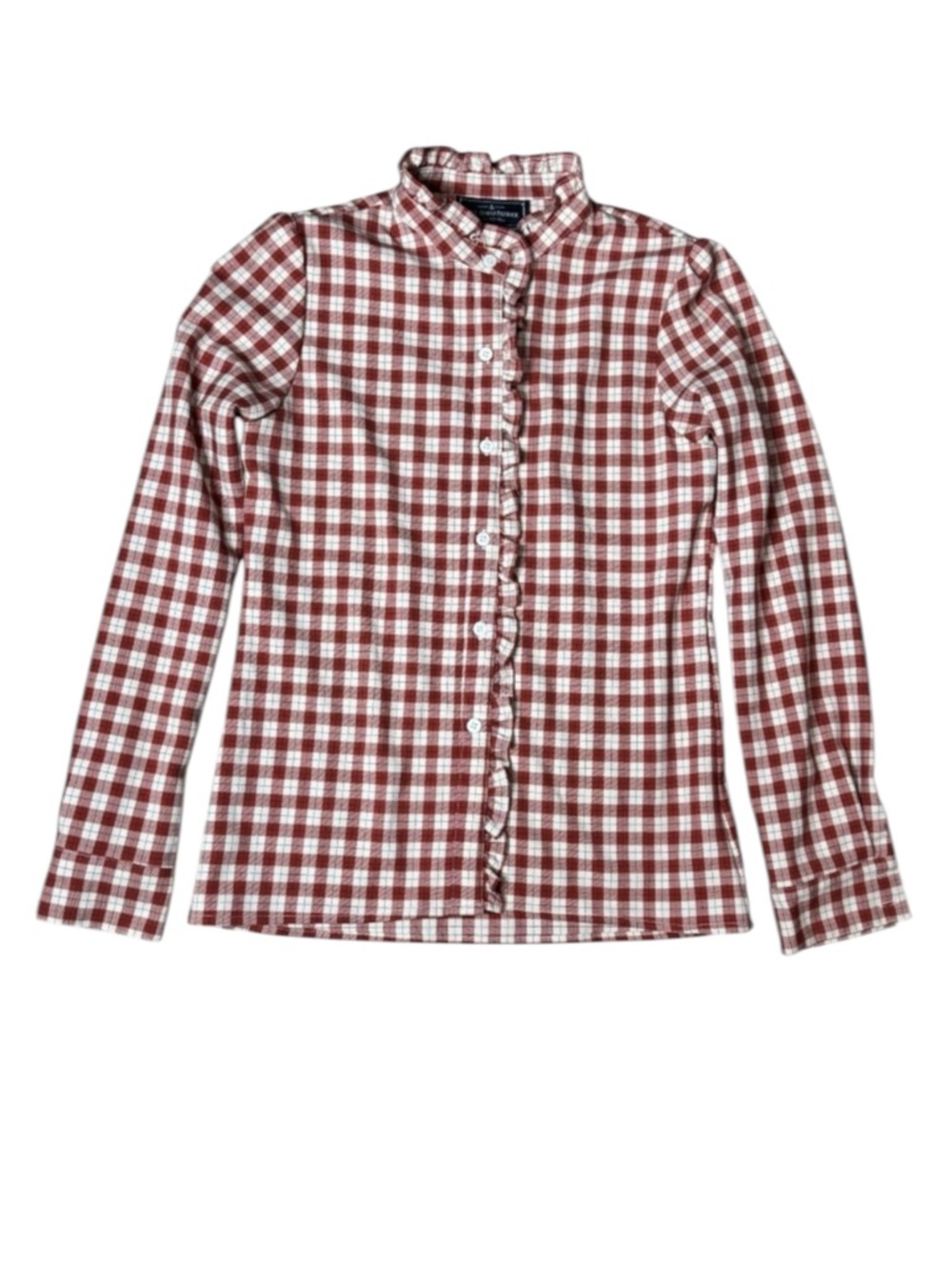 Kiel James Patrick Check Ruffle Shirt size XS